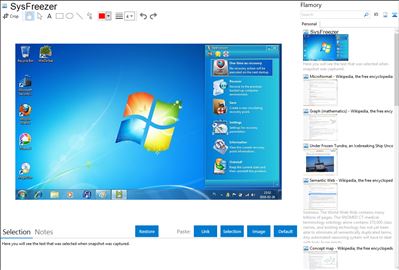 SysFreezer - Flamory bookmarks and screenshots