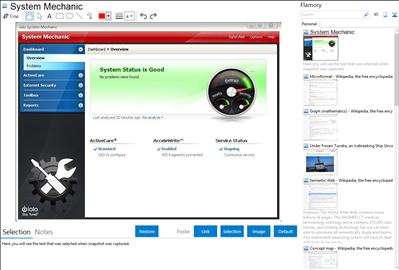 System Mechanic - Flamory bookmarks and screenshots
