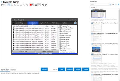 System Ninja - Flamory bookmarks and screenshots
