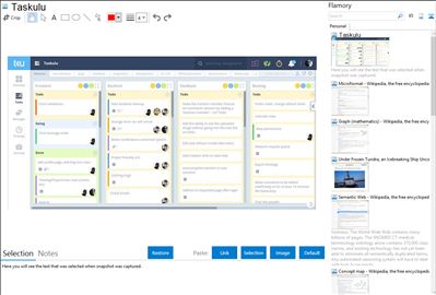 Taskulu - Flamory bookmarks and screenshots