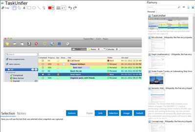 TaskUnifier - Flamory bookmarks and screenshots