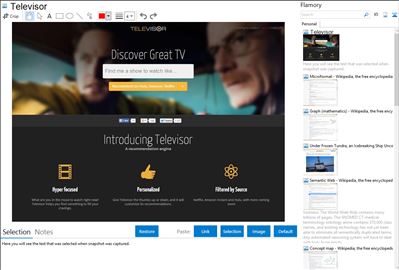 Televisor - Flamory bookmarks and screenshots