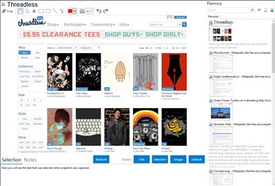 Threadless - Flamory bookmarks and screenshots