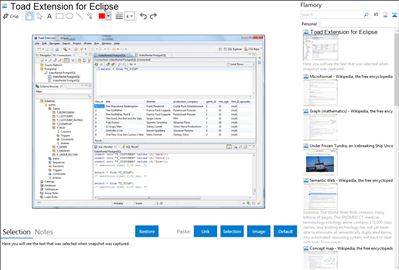 Toad Extension for Eclipse - Flamory bookmarks and screenshots