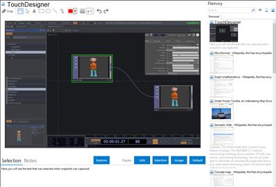 TouchDesigner - Flamory bookmarks and screenshots