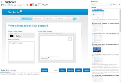 Touchnote - Flamory bookmarks and screenshots