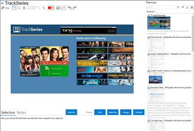 TrackSeries - Flamory bookmarks and screenshots