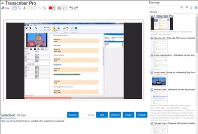 Transcriber Pro - Flamory bookmarks and screenshots