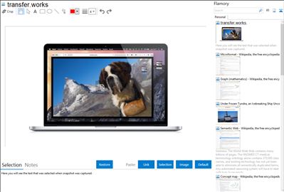 transfer.works - Flamory bookmarks and screenshots