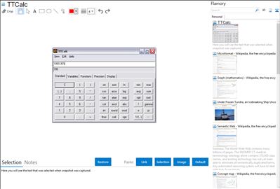 TTCalc - Flamory bookmarks and screenshots