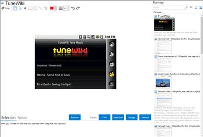 TuneWiki - Flamory bookmarks and screenshots