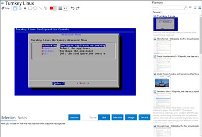 Turnkey Linux - Flamory bookmarks and screenshots