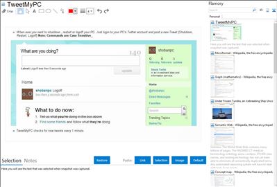 TweetMyPC - Flamory bookmarks and screenshots