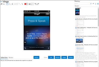 Vlingo - Flamory bookmarks and screenshots