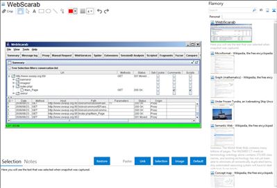 WebScarab - Flamory bookmarks and screenshots