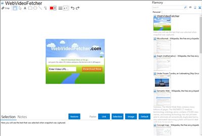 WebVideoFetcher - Flamory bookmarks and screenshots