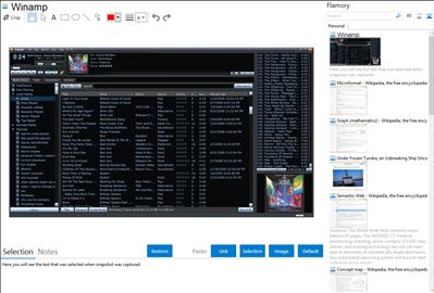 Winamp - Flamory bookmarks and screenshots