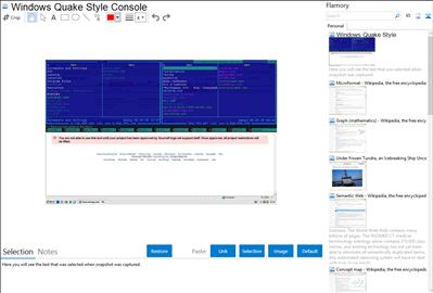Windows Quake Style Console - Flamory bookmarks and screenshots