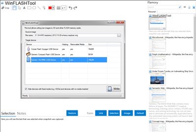 WinFLASHTool - Flamory bookmarks and screenshots