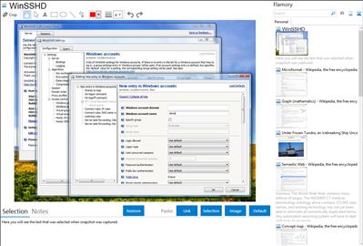 WinSSHD - Flamory bookmarks and screenshots