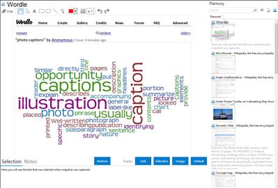Wordle - Flamory bookmarks and screenshots