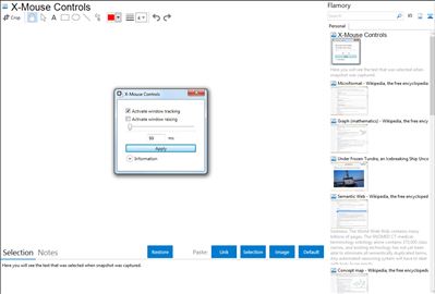 X-Mouse Controls - Flamory bookmarks and screenshots