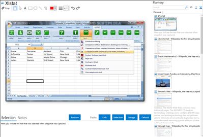 Xlstat - Flamory bookmarks and screenshots
